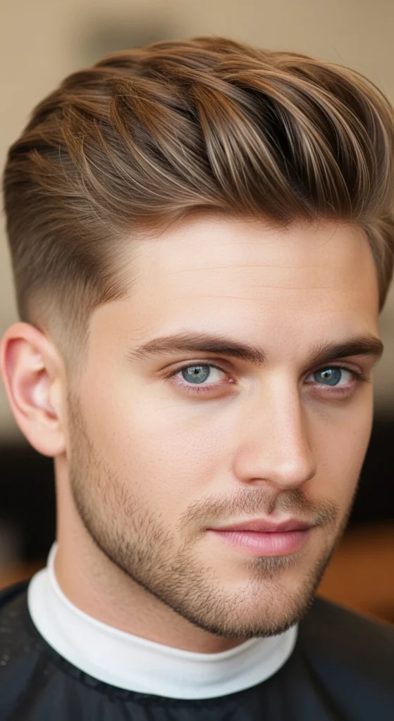 Mid Taper Fade Fluffy Hair