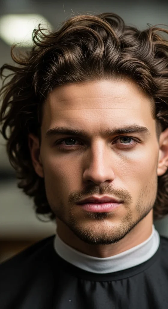 Mid Taper Fade Long Curly Hair