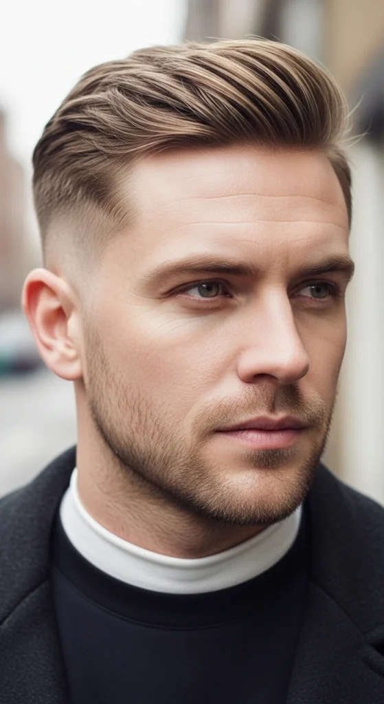 Mid Taper Fade Middle Part