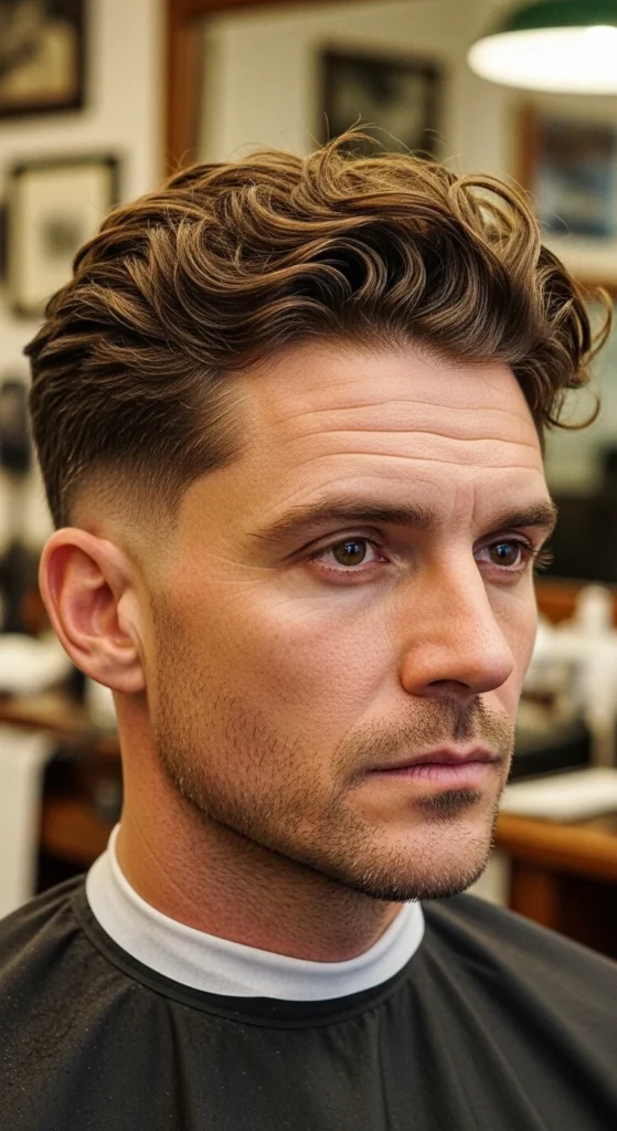 Mid Taper Fade Mixed Hair