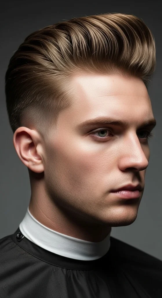Mid Taper Fade Pompadour