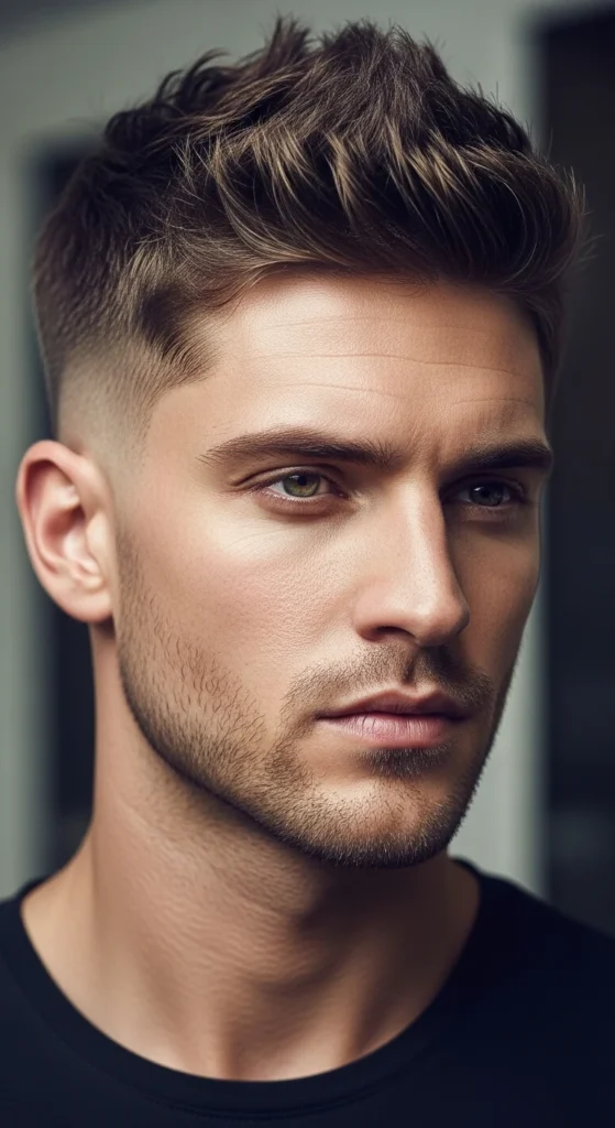 Mid Taper Fade Textured Crop