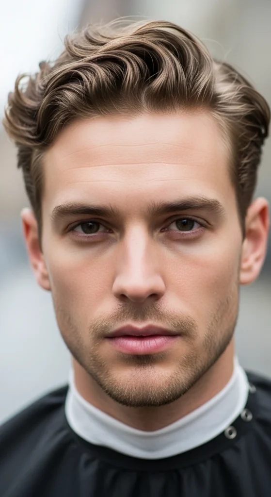 Mid Taper Fade Wavy Hair