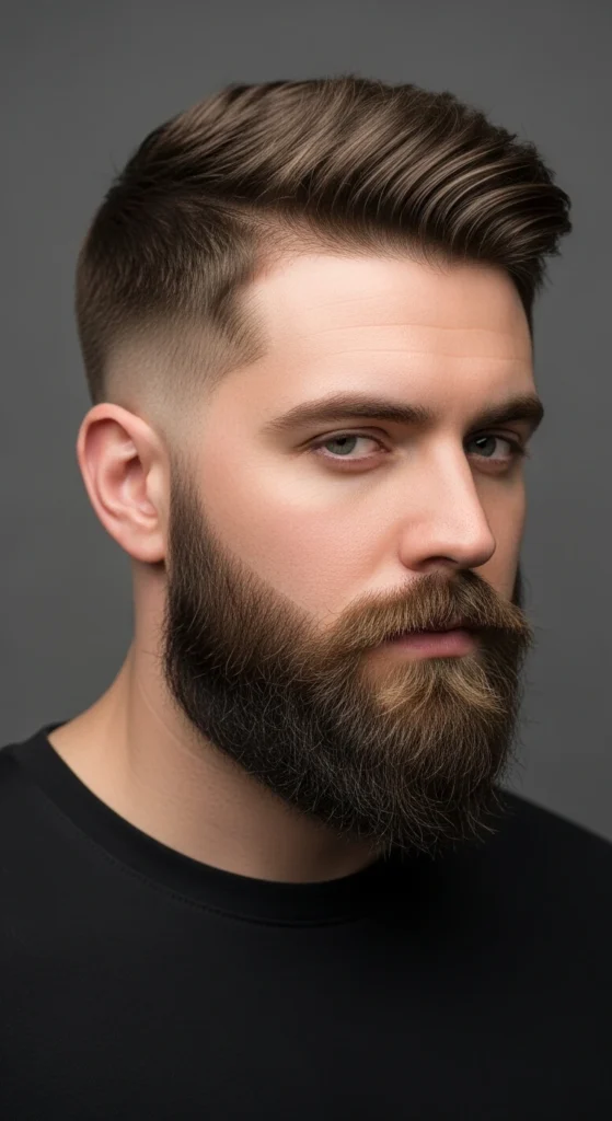 Mid Taper Fade with Beard