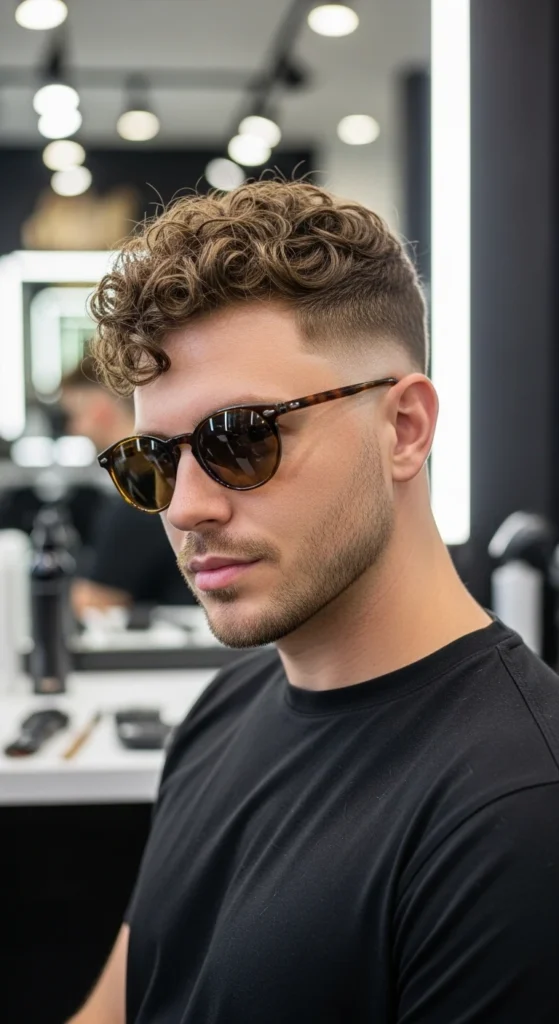 Mid Taper Fade with Perm