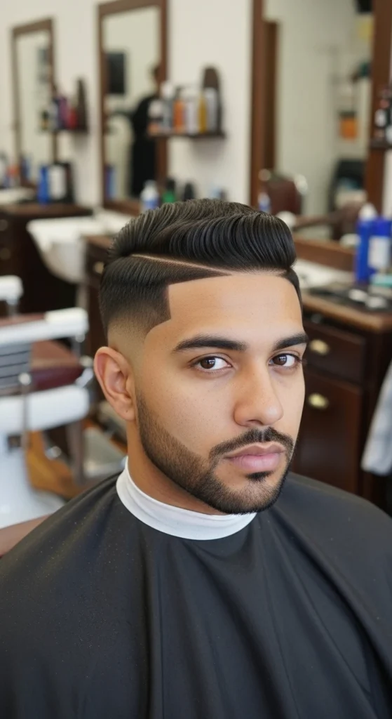 Mid Taper Fade with Waves