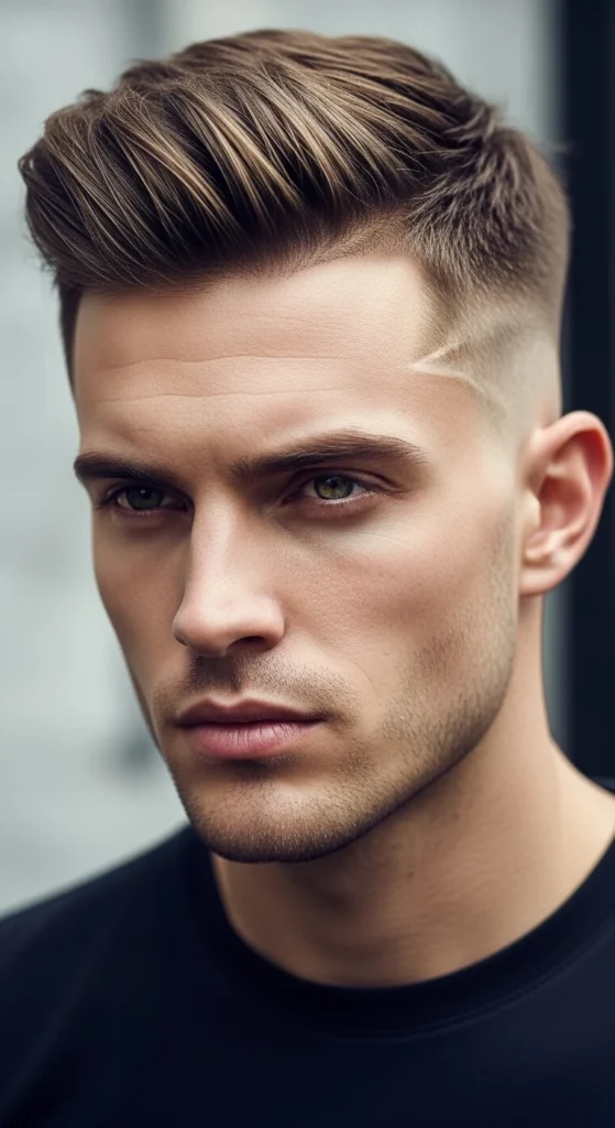 Modern Faux Hawk with Mid Drop Fade