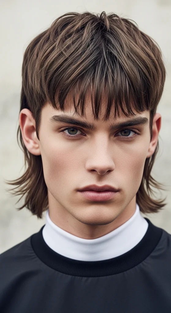 Modern Mullet Middle Part