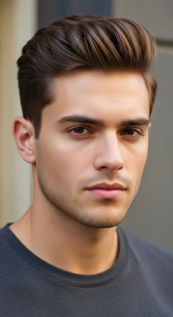 Modern Quiff with Mid Drop Fade