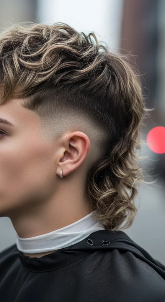 Mullet with Low Taper Fade