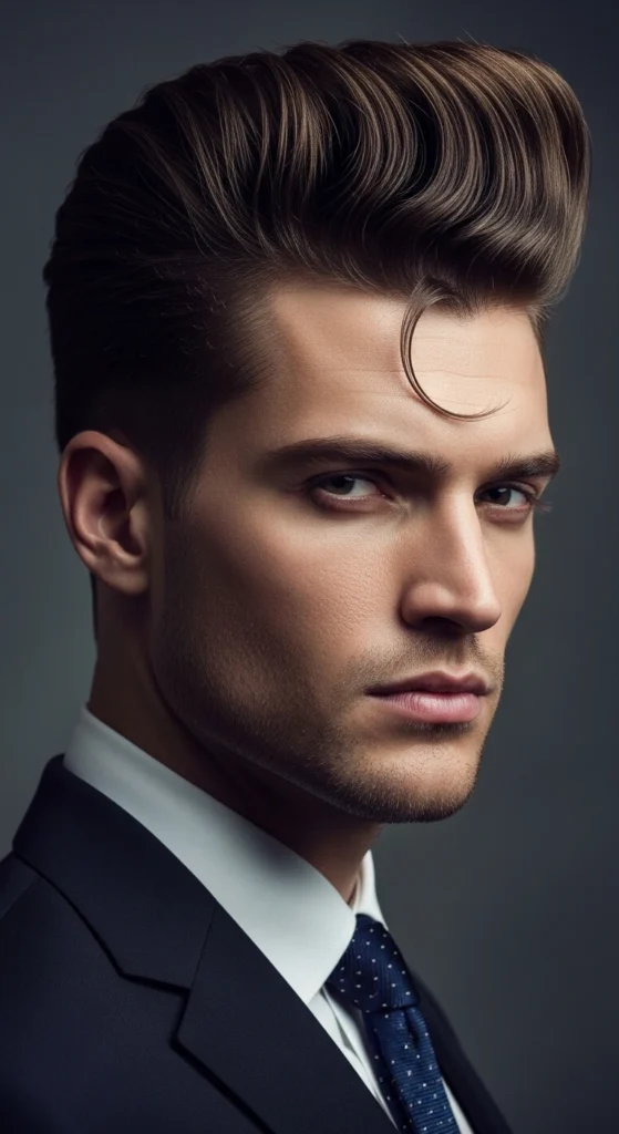 Pompadour Middle Part