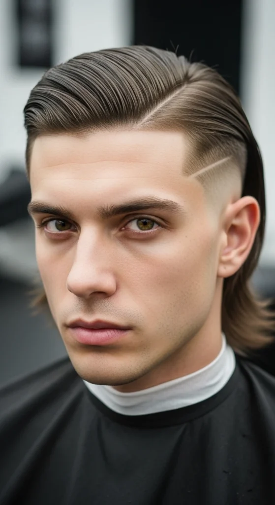 Skin Fade Middle Part