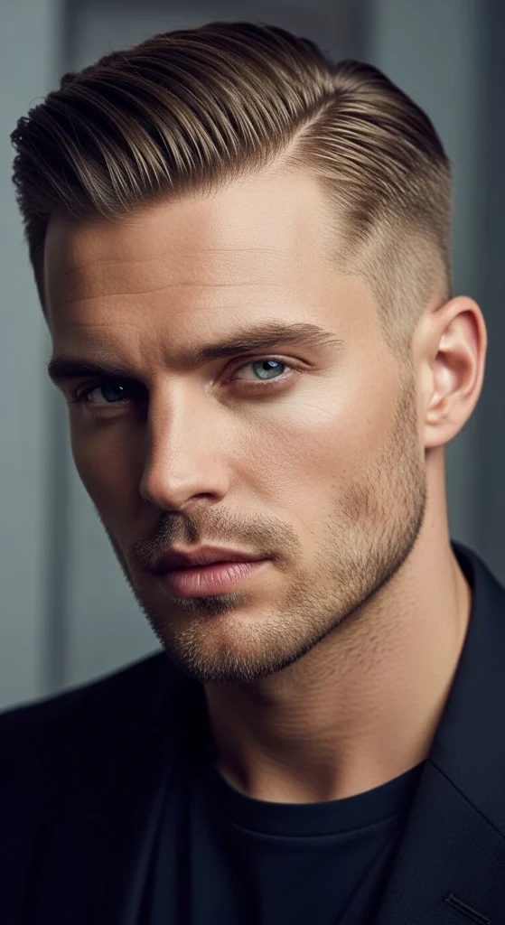 Slick Back Middle Part