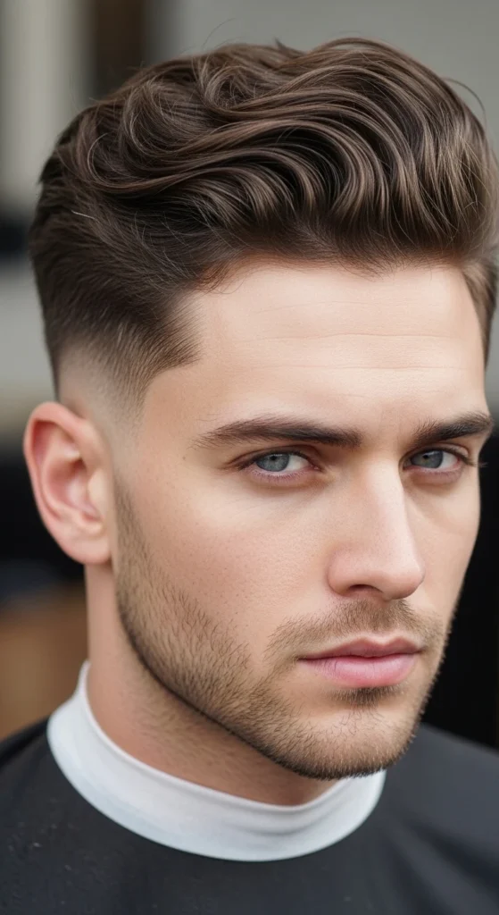 Wavy Blowout Taper Fade