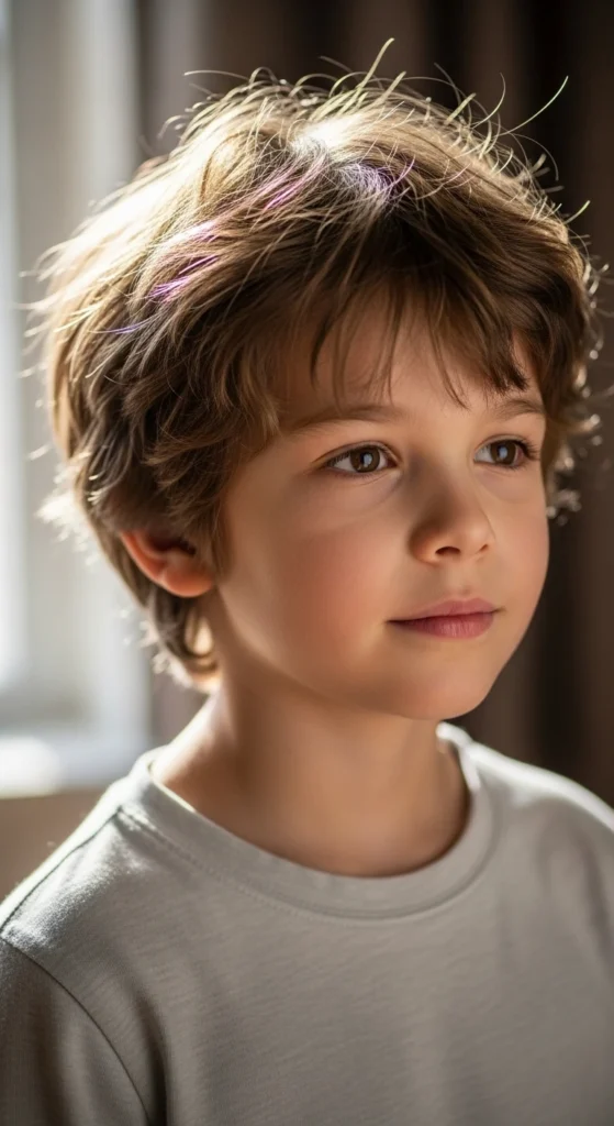 White Boy Fluffy Hair