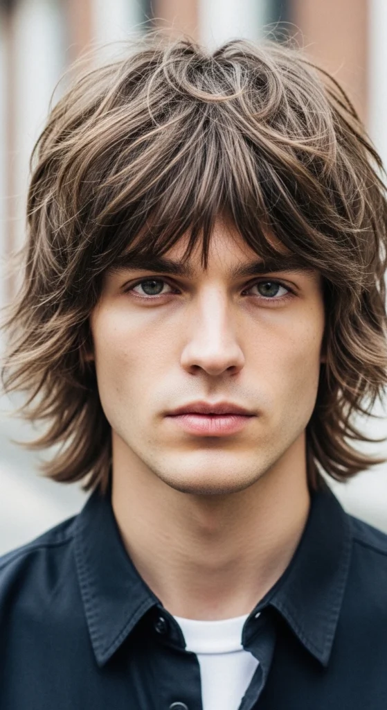 Wolf Cut Middle Part