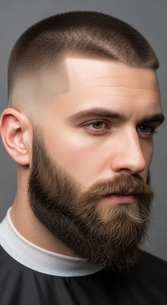 Buzz Cut + Full Beard (2)