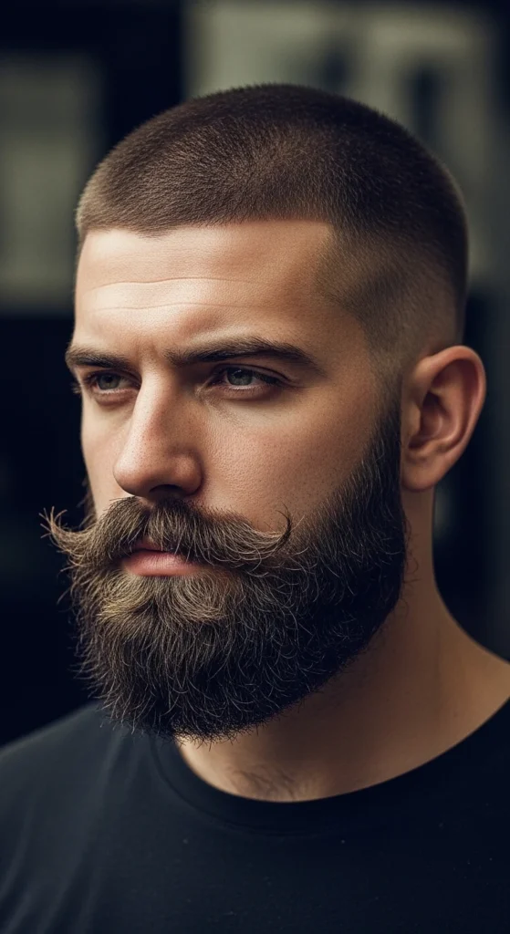 Buzz Cut + Full Beard
