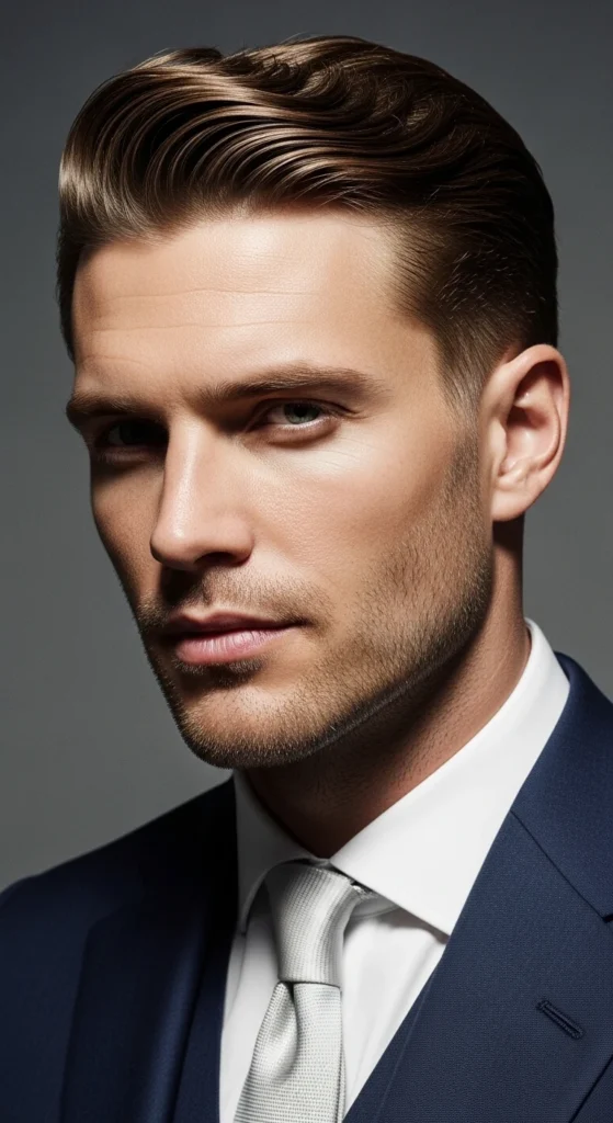 Classic Wavy Side Part (Formal)