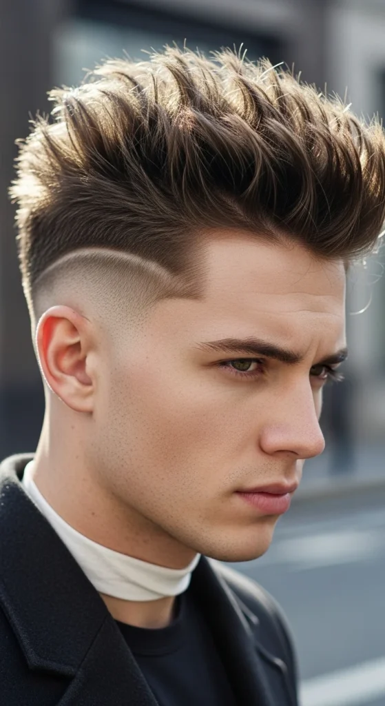 Spiky Top with High Fade