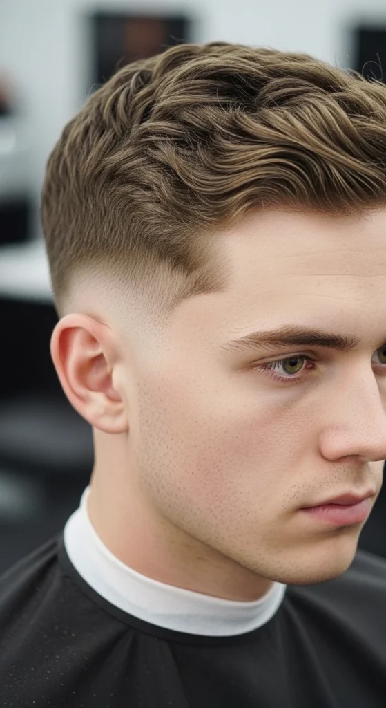 Wavy Crop with Burst Fade