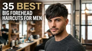 big forehead haircuts men