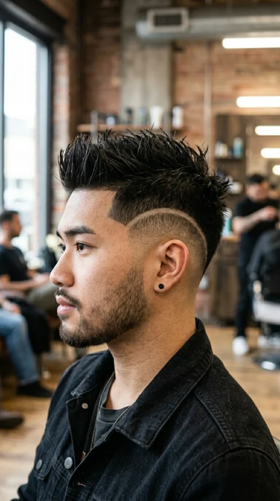 Burst Fade Spiky Hair 