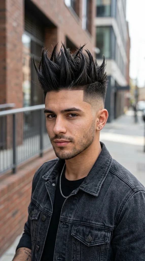 Long Textured Spikes with Fade