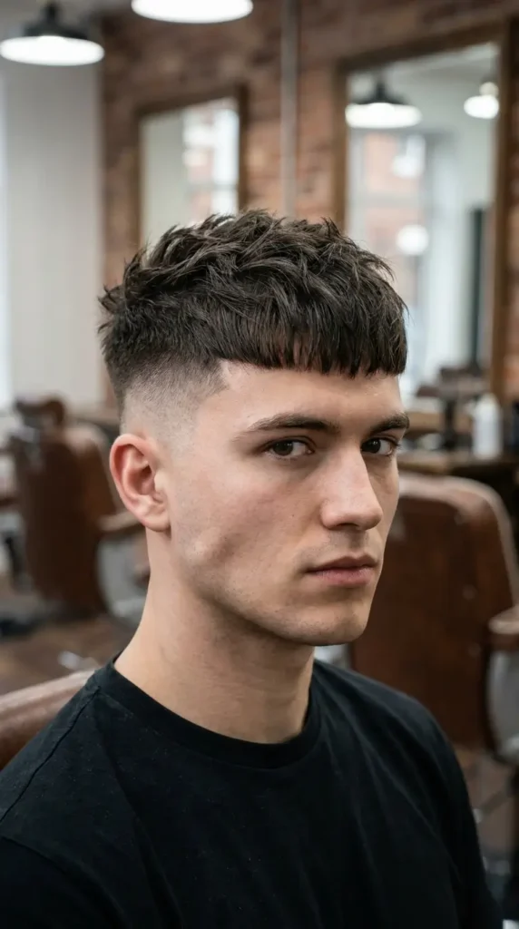 High Fade with Textured Edgar
