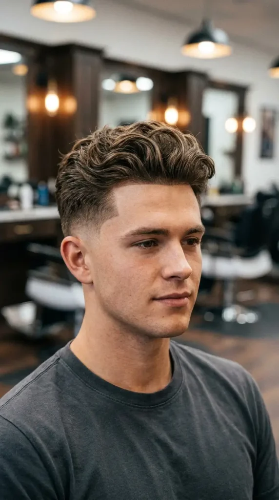 Wavy Blowout Taper Fade