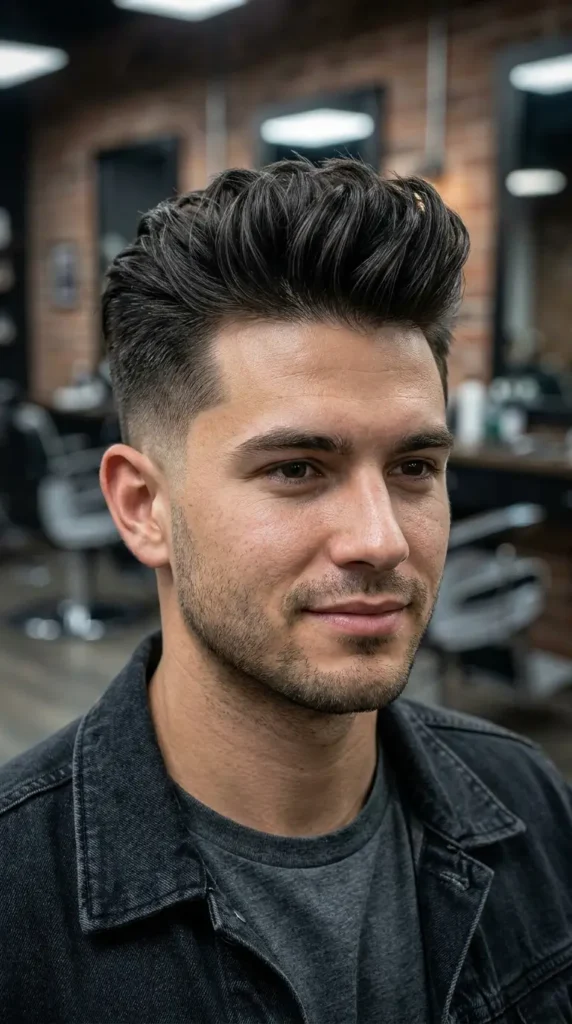 Short Blowout Taper Fade (1–2 inches on top)
