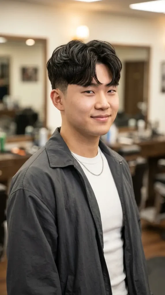 Comma Hair with Burst Fade