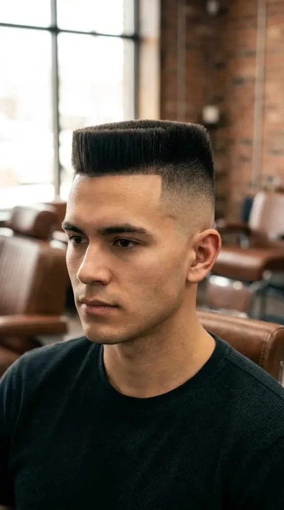 High Fade with Flat Top