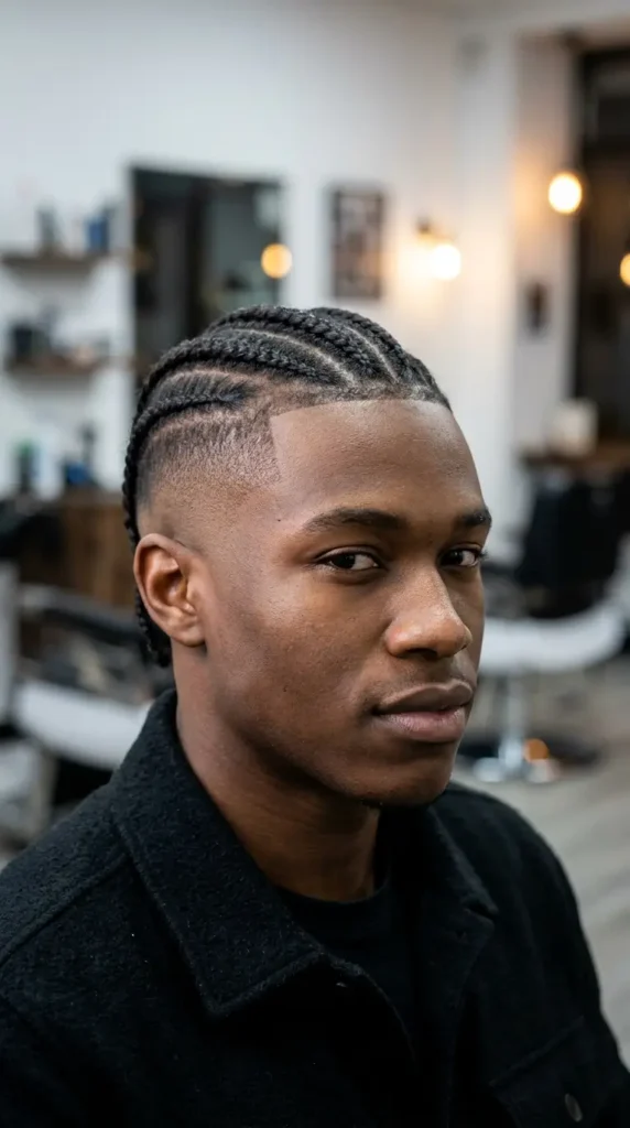 High Fade with Braids