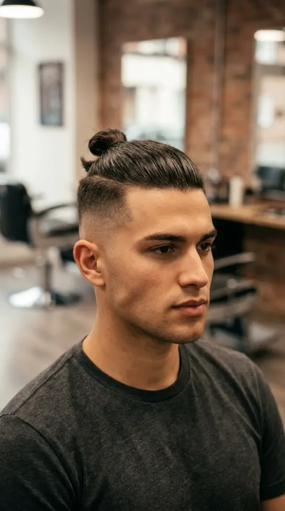 High Fade with Man Bun