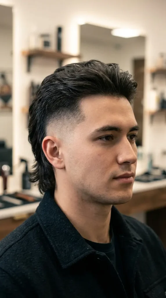 High Fade with Modern Mullet
