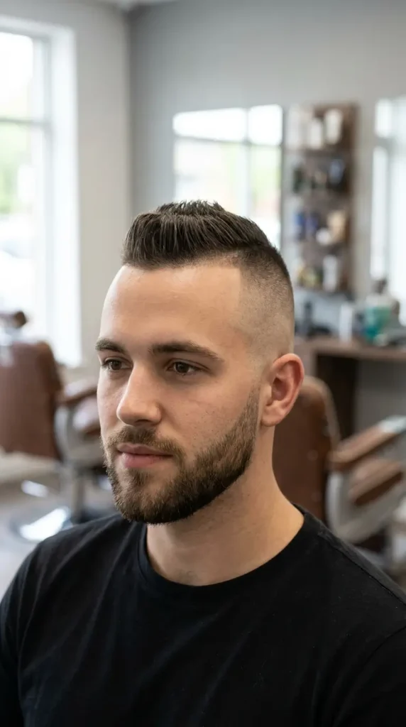 High Fade with Short Mohawk