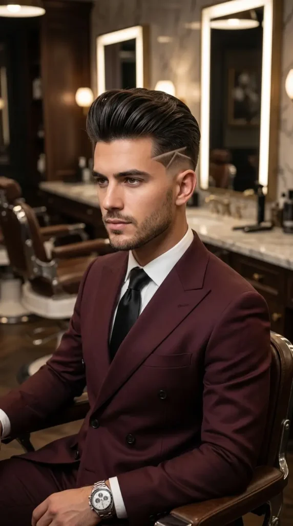 Slick Back with Hair Design