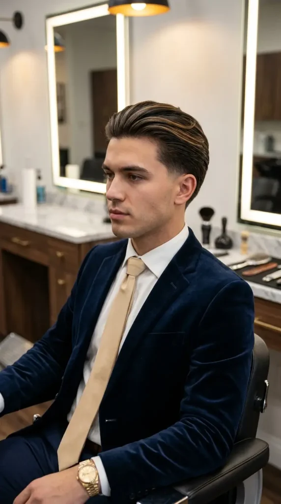 Slick Back with Highlights