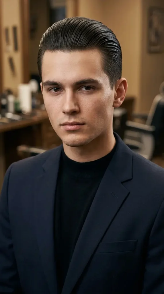 Slicked Back Flat (No Volume)