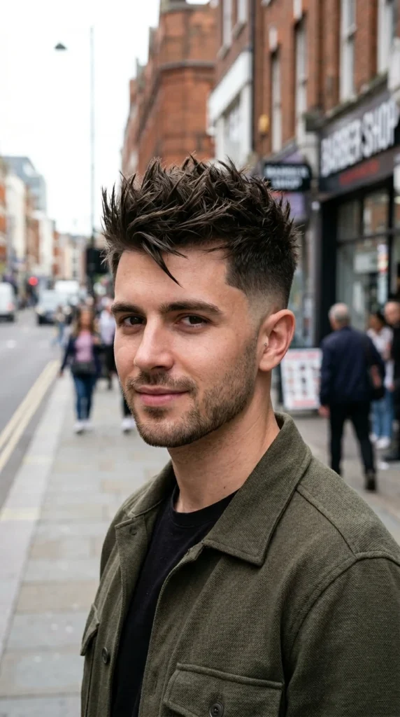 Mid Fade Spiky Hair 
