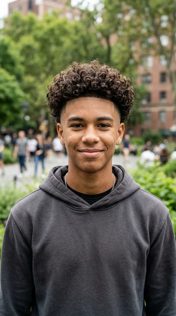 Scruffy Fade for Curly Hair