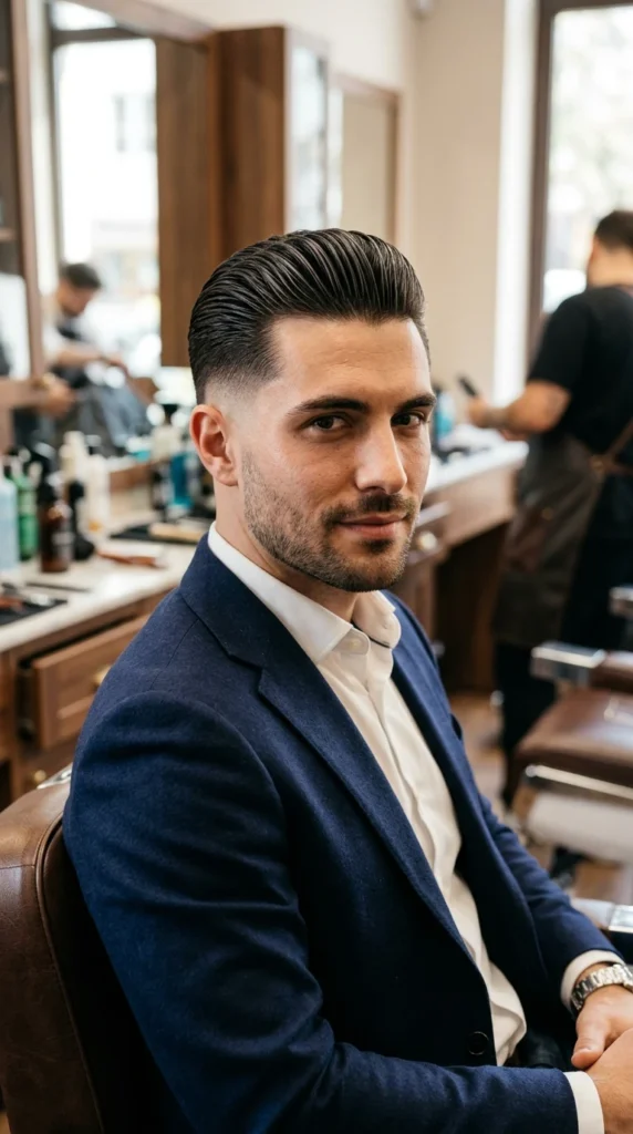 Slick Back with Low Fade