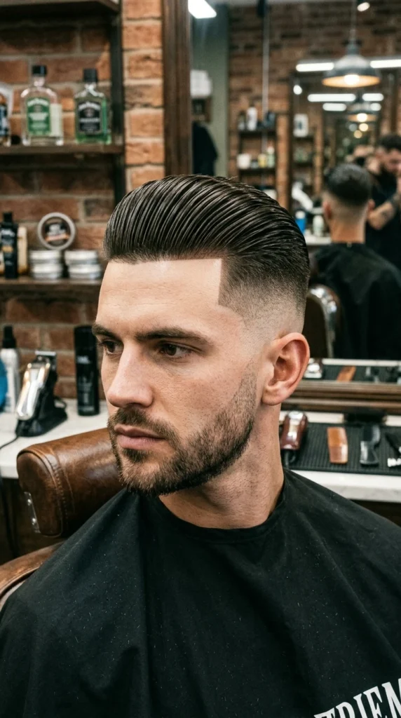 Slick Back with Skin Fade
