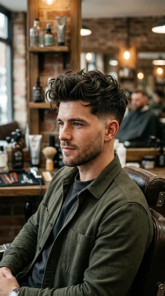 Textured Quiff with Taper Fade