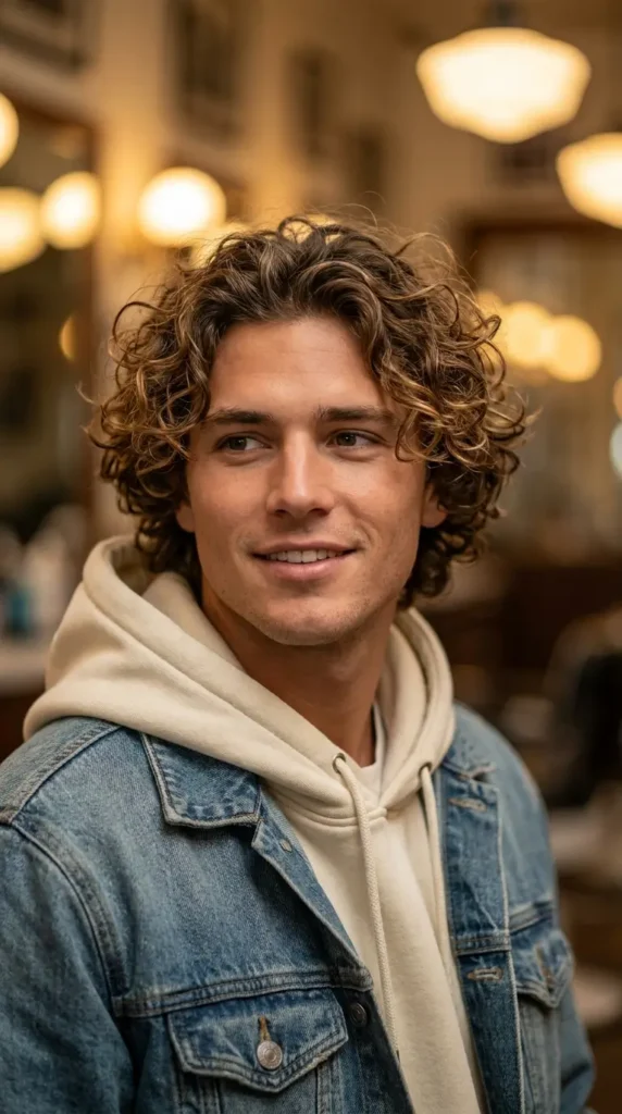 Surfer Haircut for Curly Hair (Type 3)