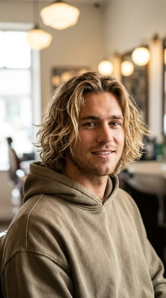 Surfer Haircut for Wavy Hair (Type 2)