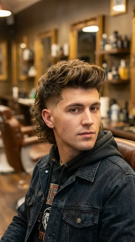 Burst Fade Mullet