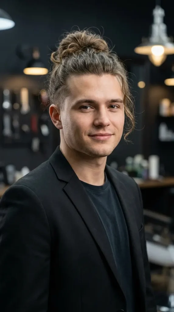 Relaxed Ponytail or Man Bun